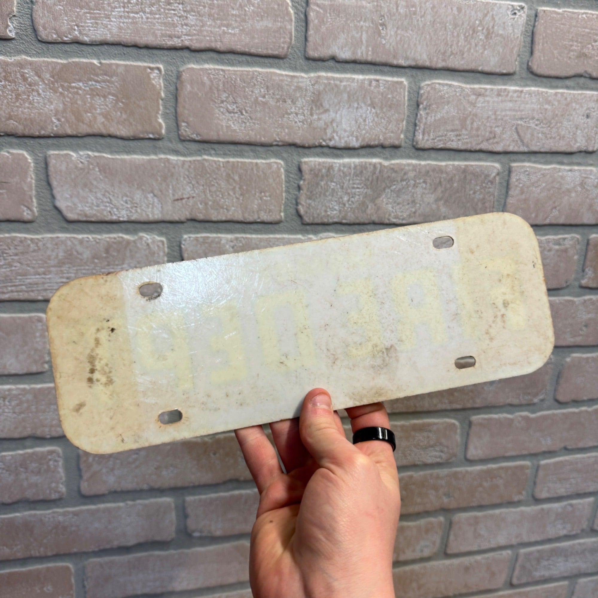 Vintage Member Fire Dept St. Petersburg, FLA - Plastic Sign License Plate Topper