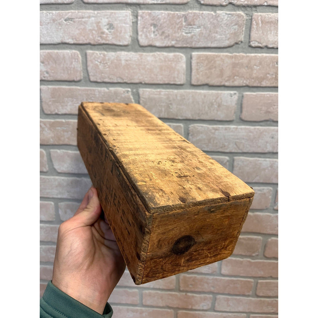 Vintage Wooden Kraft American Cheese Loaf Box Crate 5lb Farmhouse