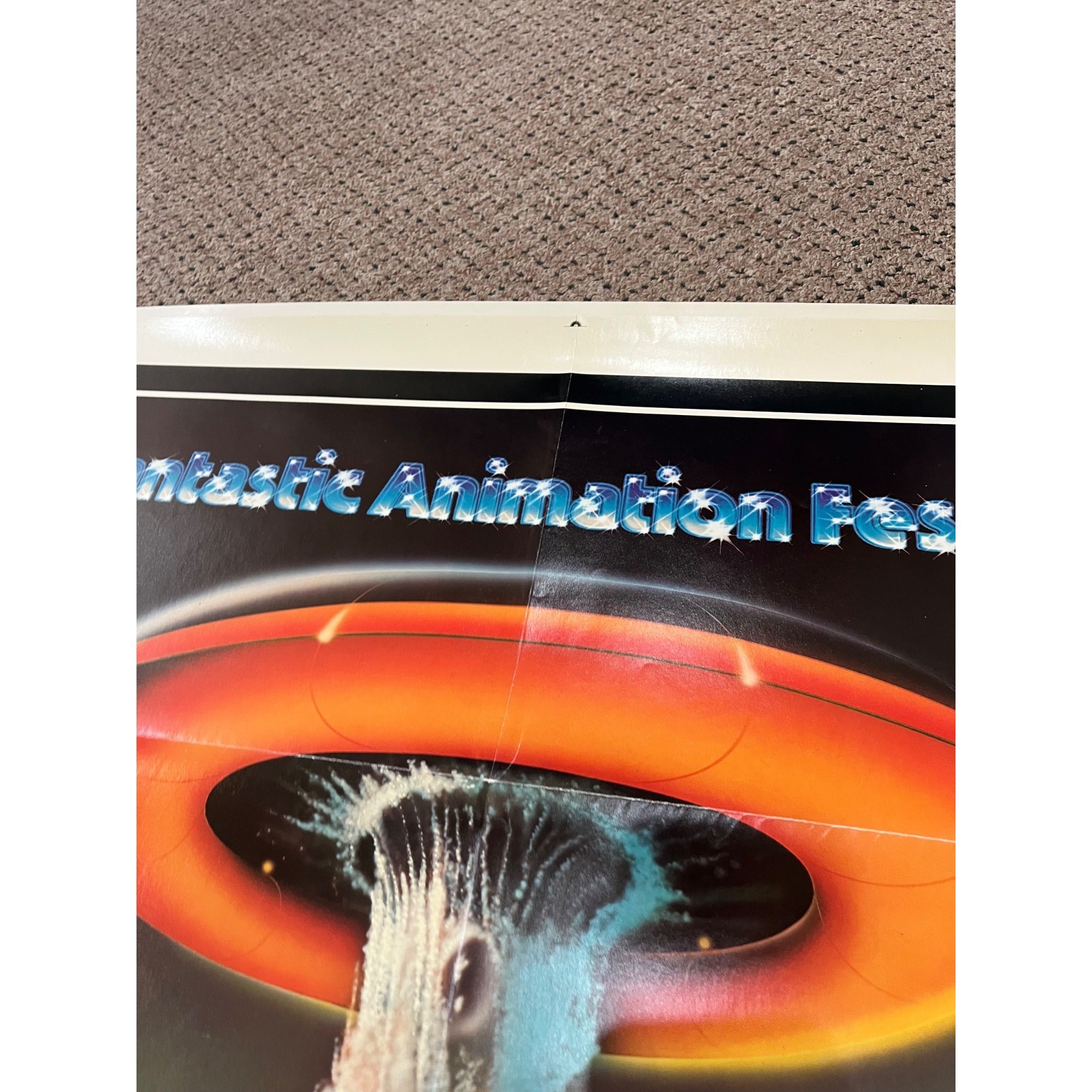 Vintage 1977 Fantastic Animation Festival Original Movie Poster 27x41 Pink Floyd