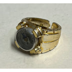 Vintage 1950s Atomic Age Secret Agent Space Age Toy Compass Ring Premium