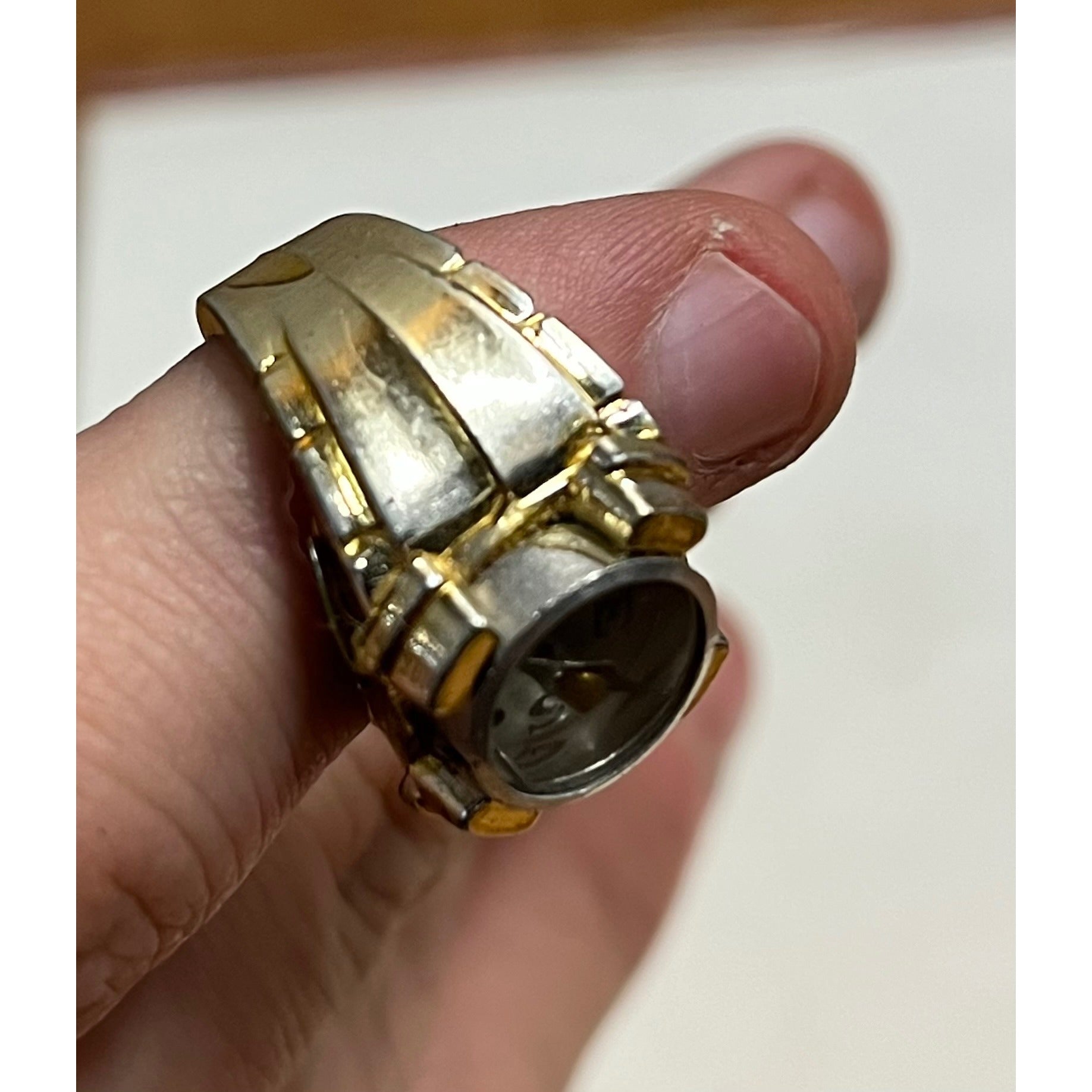 Vintage 1950s Atomic Age Secret Agent Space Age Toy Compass Ring Premium