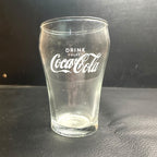 Vintage Drink Coca Cola Enjoy Coke Soda Fountain Glass Advertising