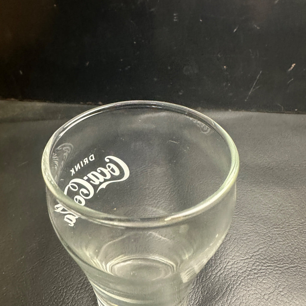 Vintage Drink Coca Cola Enjoy Coke Soda Fountain Glass Advertising