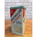 Vintage 1960s Nabisco Premium Saltine Cracker Tin Canister Can 14oz Empty NY