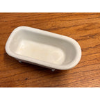 Vintage Cast Iron Enamel Salesman Sample Toy Doll House Miniature Claw Bath Tub