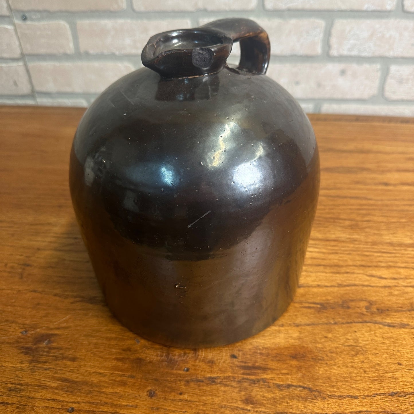 Antique Red Wing Brown Glazed Syrup Jug Moonshine Crock Stoneware 1 Gallon