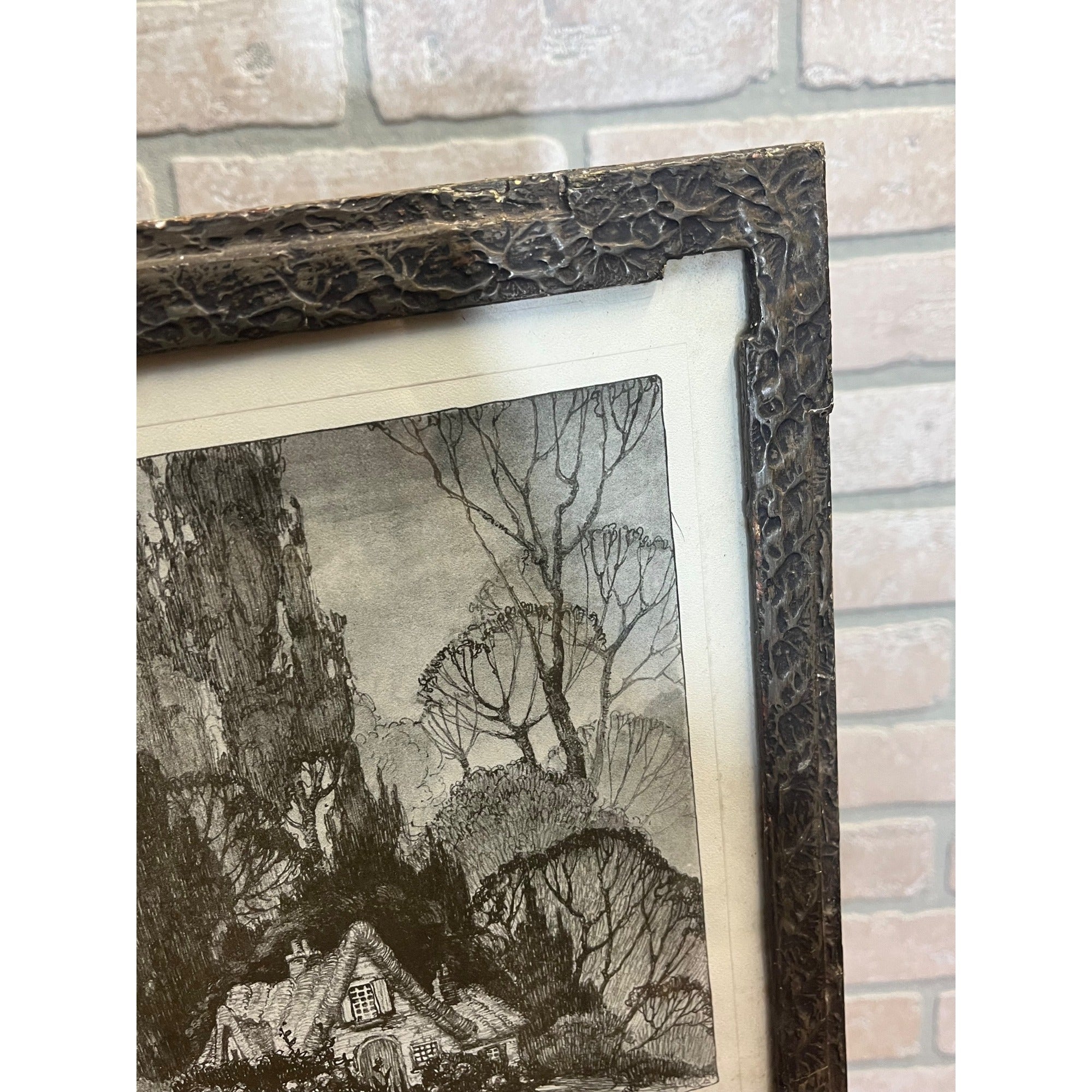 Vintage Art Deco Buzza Motto Pal of My Heart Framed Mottograph