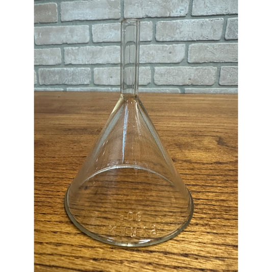 Vintage Pyrex Funnel 60 Degree Laboratory Equipment Science Chemistry Lab Glass