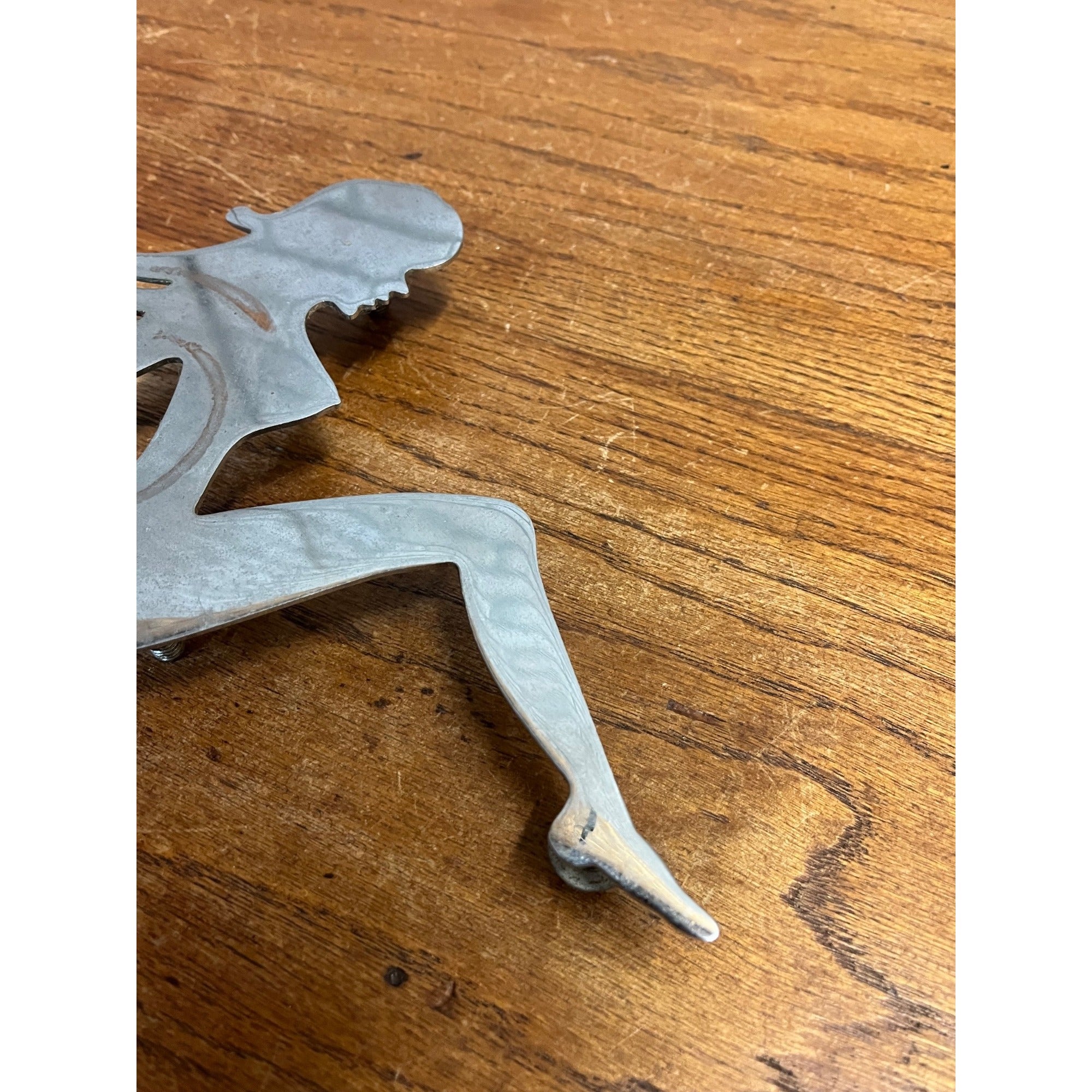 Vintage Chrome Trucker Mud Flap/Ornament Bolt On Girl Silhouette