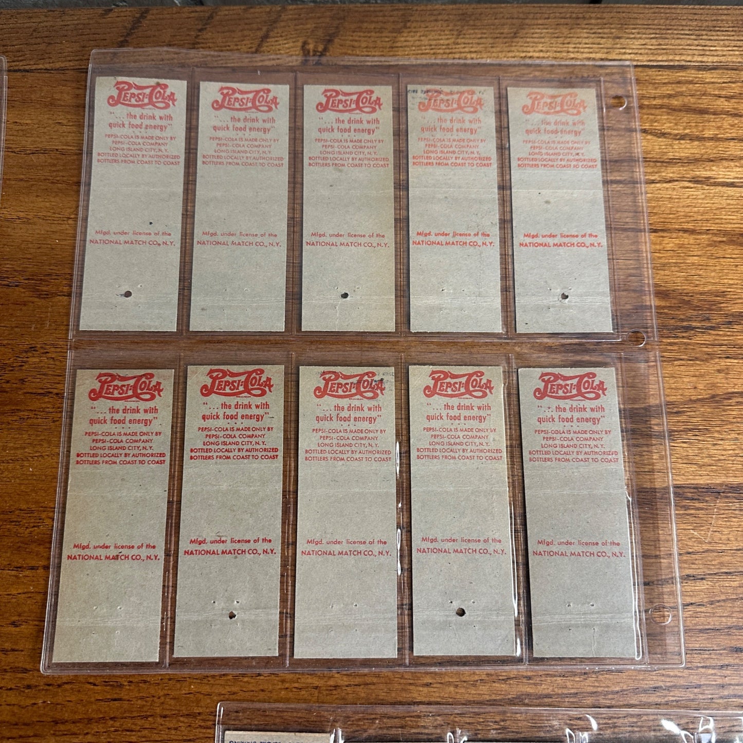 Vintage WWII 1942 Pepsi Cola Matchbooks Walt Disney Insignias Complete Set 1-48.