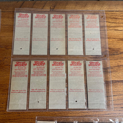 Vintage WWII 1942 Pepsi Cola Matchbooks Walt Disney Insignias Complete Set 1-48.