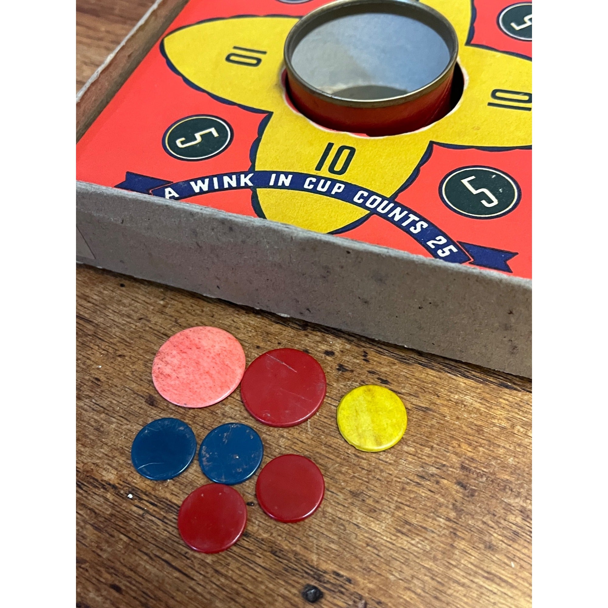 Vintage Peter Pan Tiddledy Winks Game USA Whitman Publishing Company Circa 1940 Incomplete