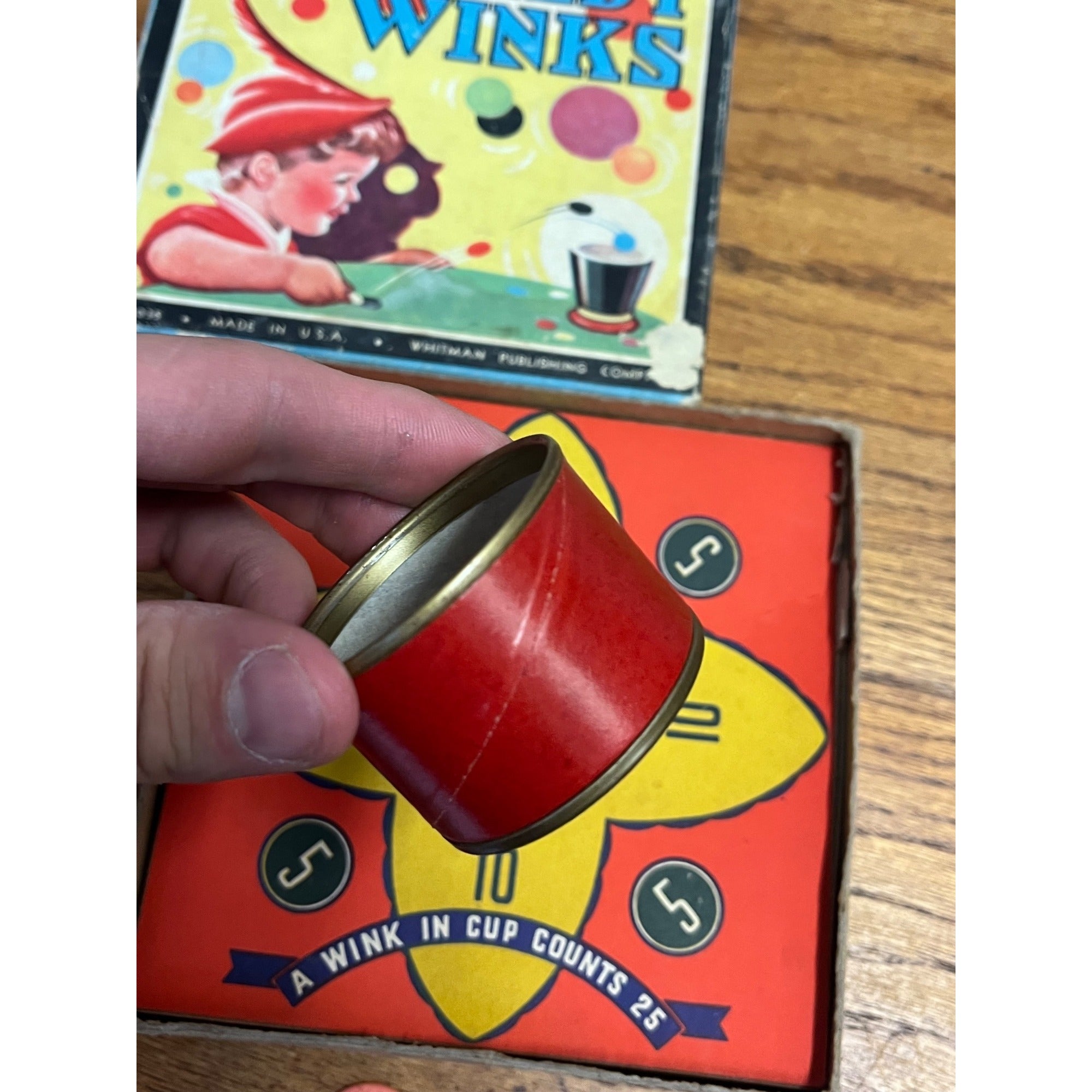 Vintage Peter Pan Tiddledy Winks Game USA Whitman Publishing Company Circa 1940 Incomplete
