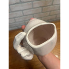 Vintage Novelty Breast Boob Ceramic Mug Cup Risque Adult Humor Gag Gift Lot of 2