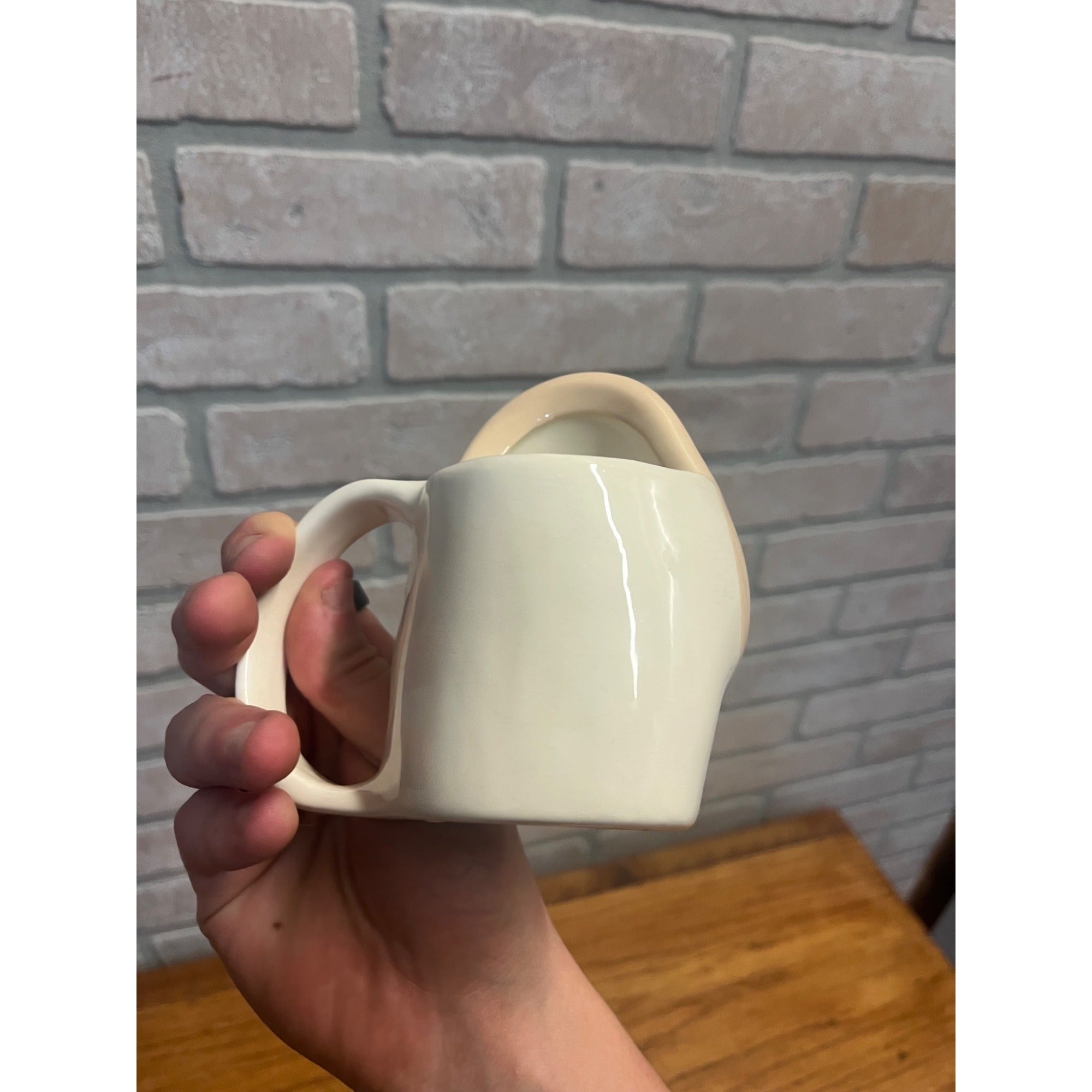 Vintage Novelty Breast Boob Ceramic Mug Cup Risque Adult Humor Gag Gift Lot of 2