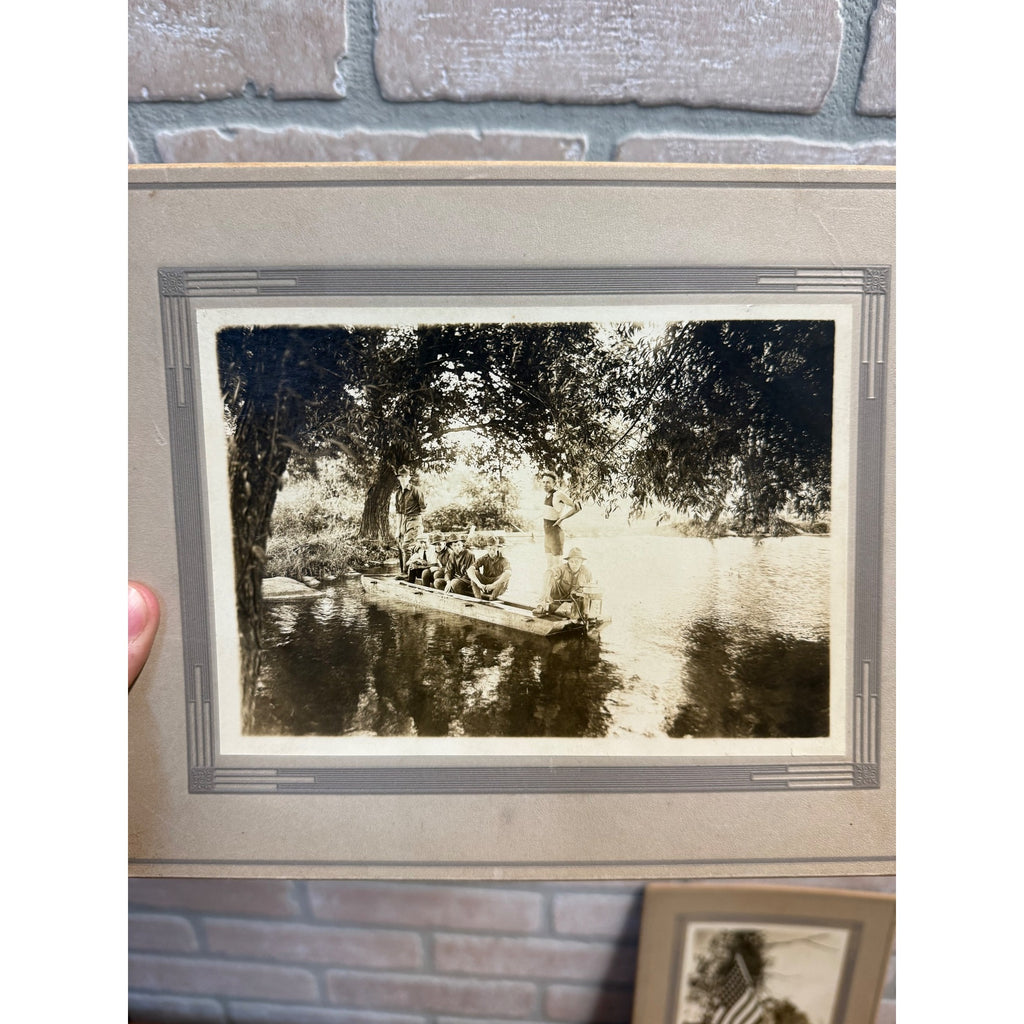 Antique Early Boy Scouts of America BSA Cabinet Photos Lot (3) Wisconsin c1916