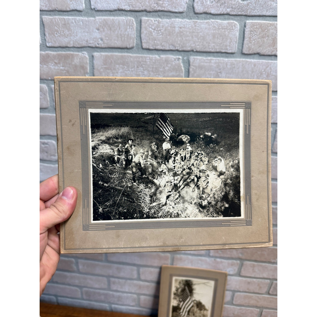 Antique Early Boy Scouts of America BSA Cabinet Photos Lot (3) Wisconsin c1916