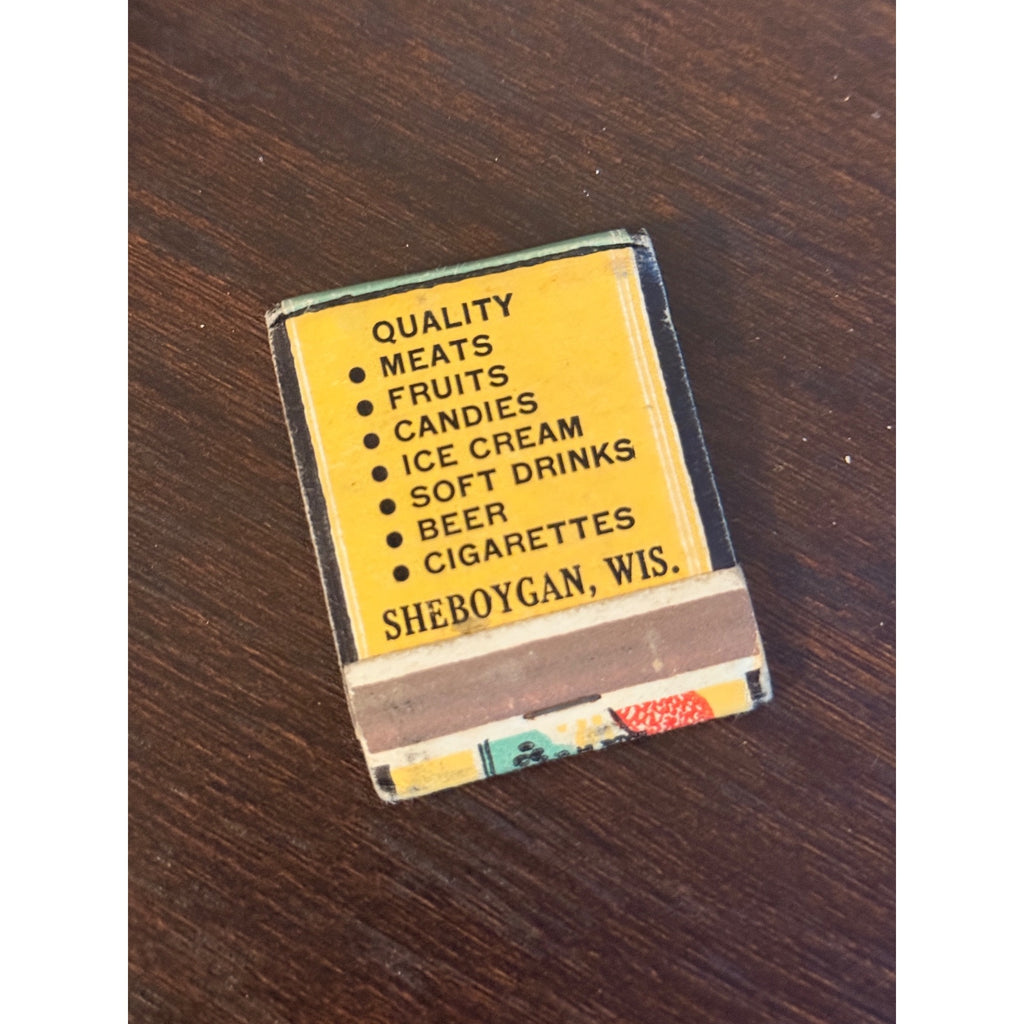 Vintage Browns Grocery Sheboygan Wis Wisconsin UNSTRUCK Matchbook FULL