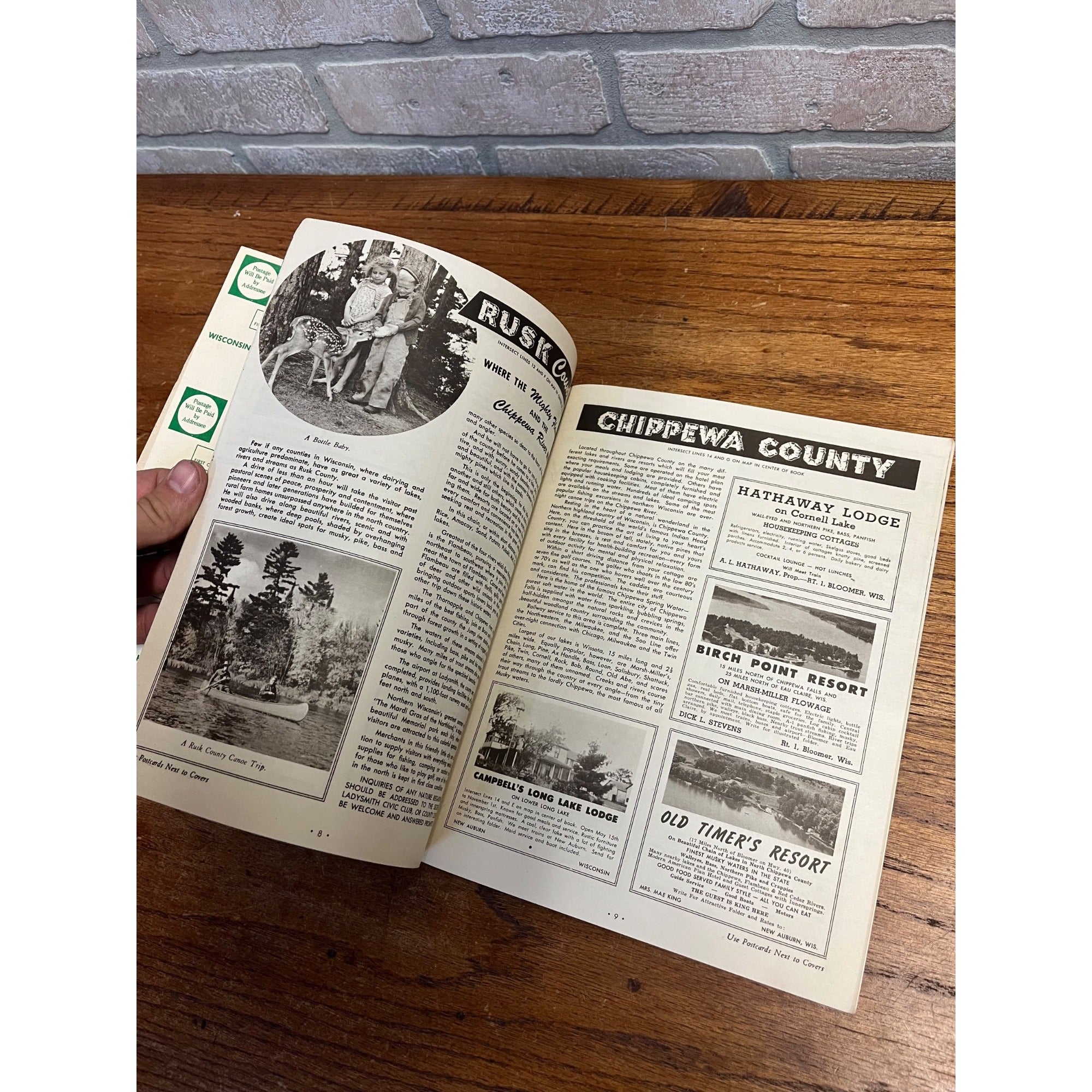 1848-1948 Wisconsin Centennial Travel Book "Vacation In Indian Head Country"