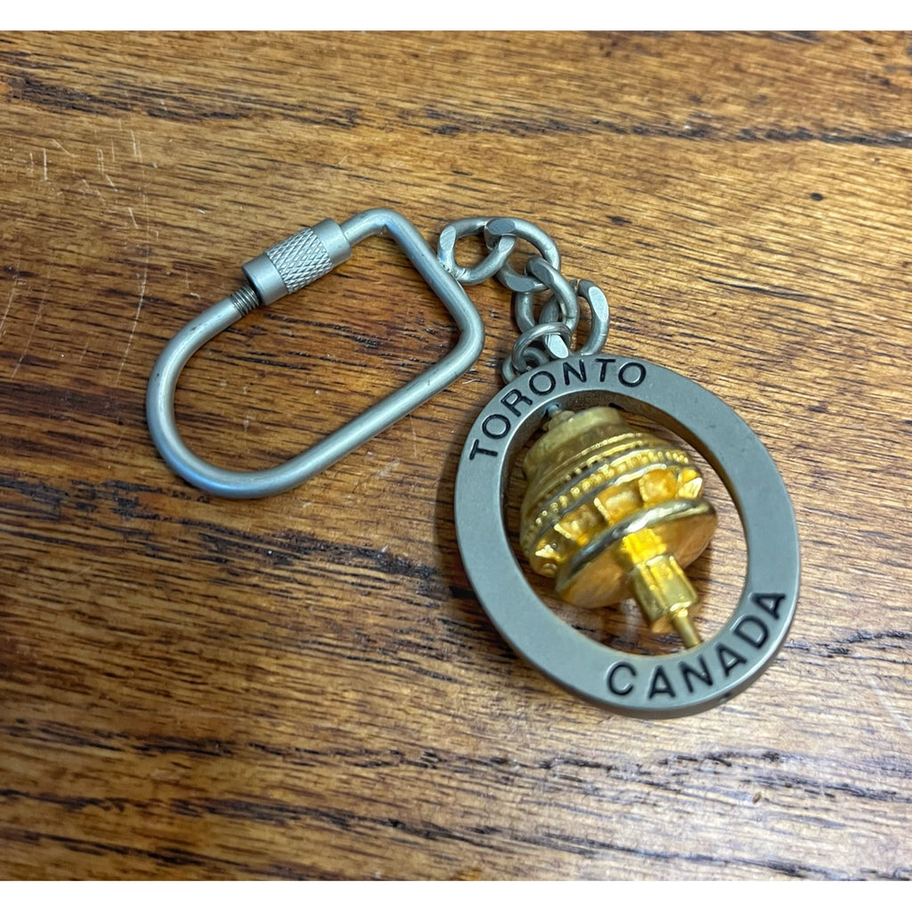 Toronto Canada CN Tower Spinner Metal Souvenir Keychain Key Ring