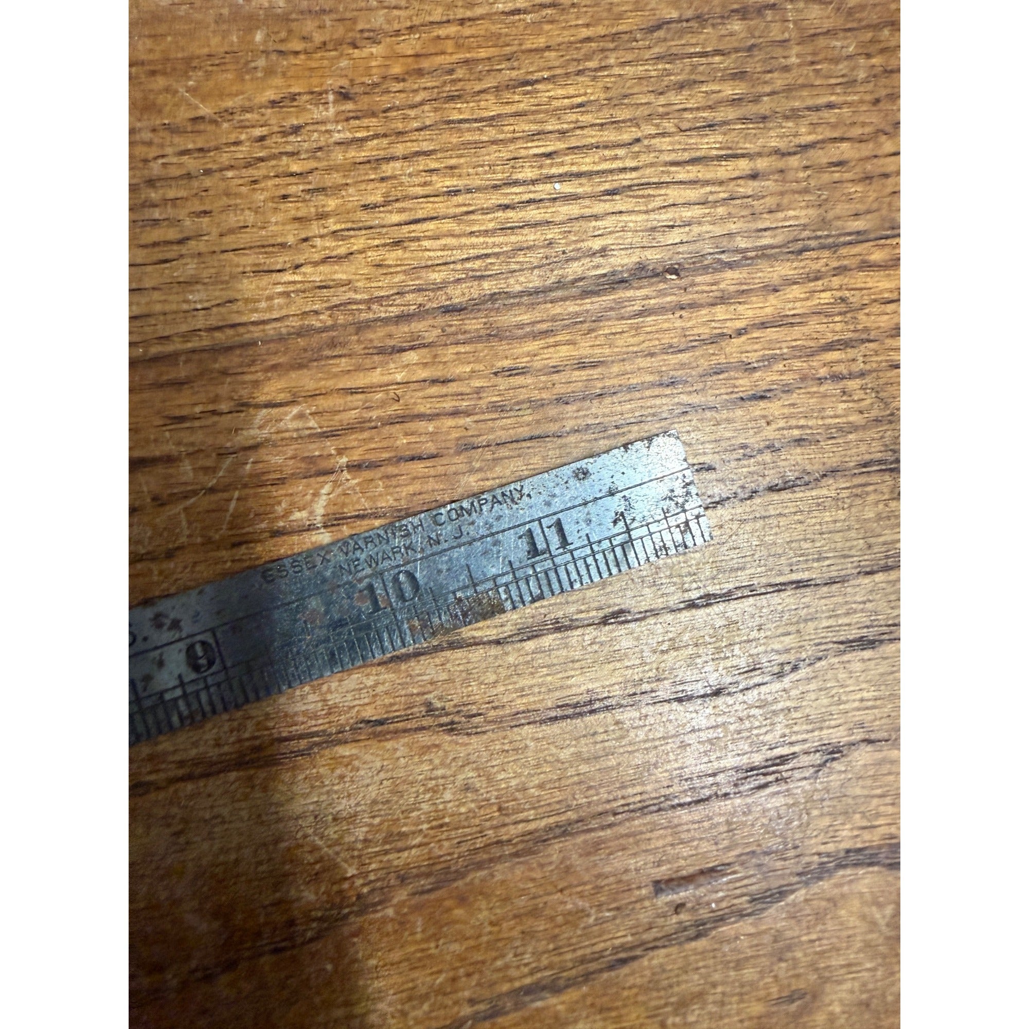 Vintage Advertising Essex Paint Varnishes Metal Ruler Tool Measuring Stick
