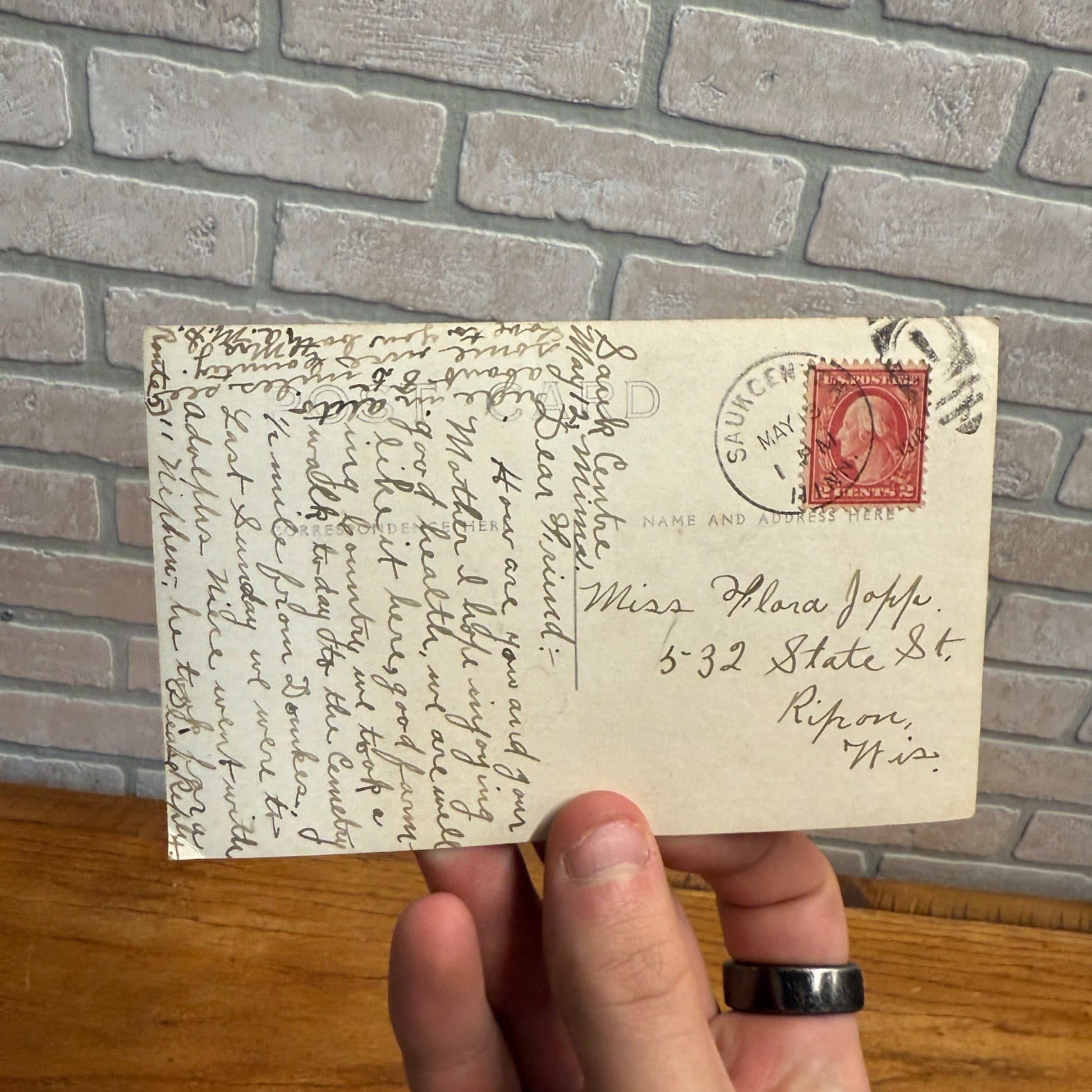 RPPC Residence Sauk Centre Center Minnesota MN Postcard Photo