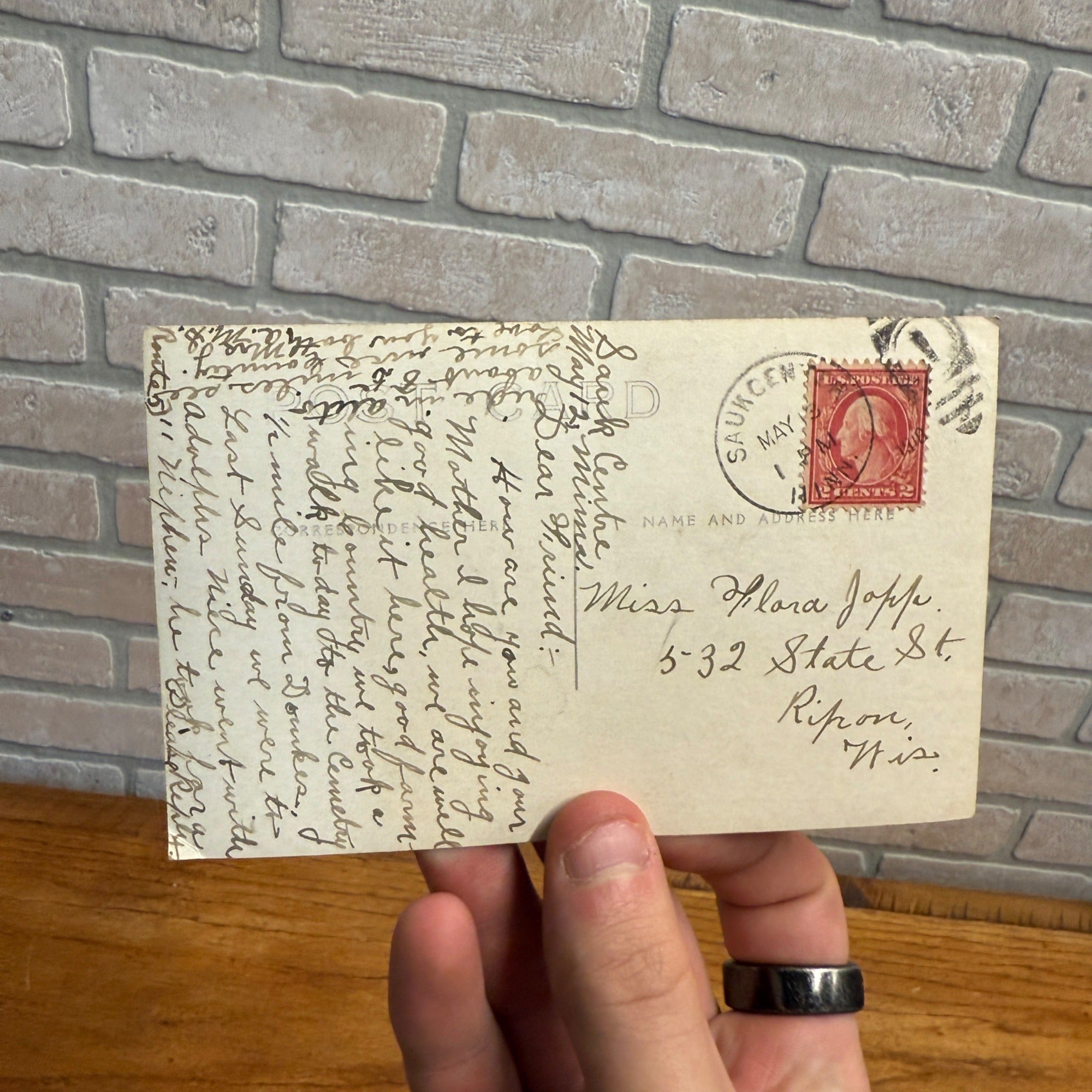 RPPC Residence Sauk Centre Center Minnesota MN Postcard Photo