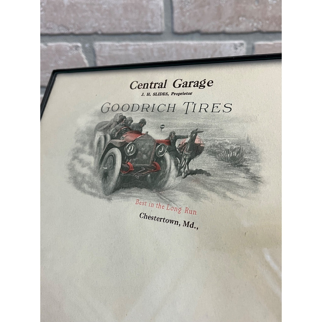 Vintage 1900 Goodrich Tires Central Garage Chestertown MD Automobile Letterhead