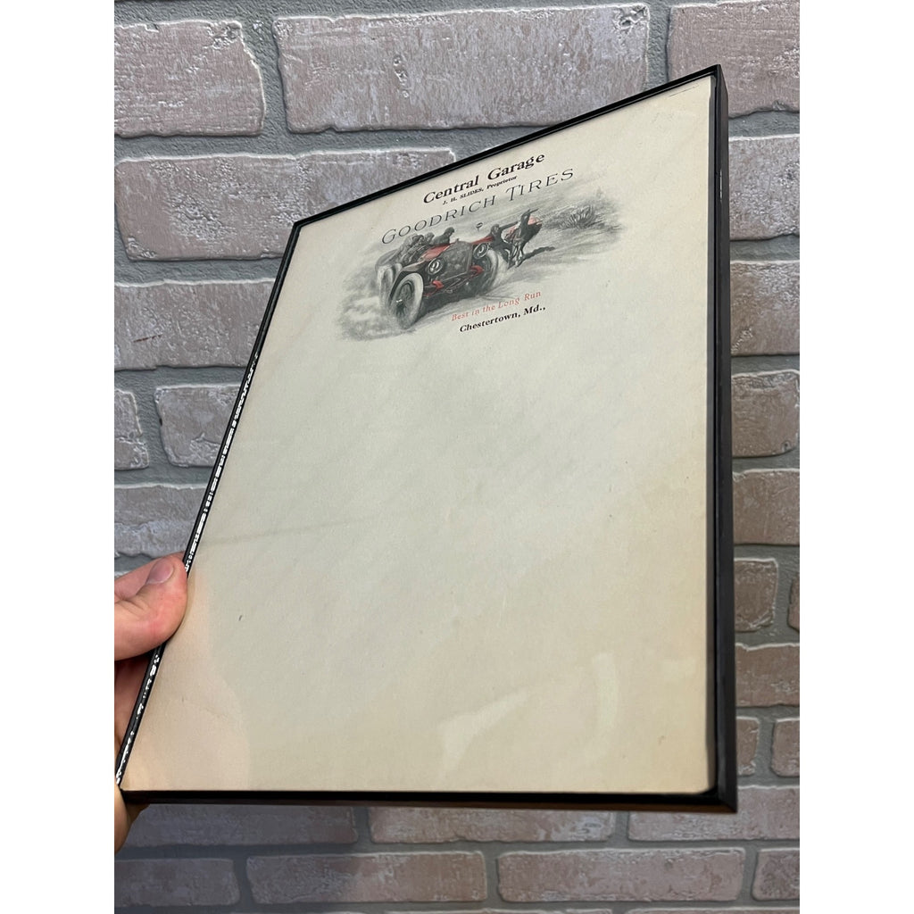 Vintage 1900 Goodrich Tires Central Garage Chestertown MD Automobile Letterhead