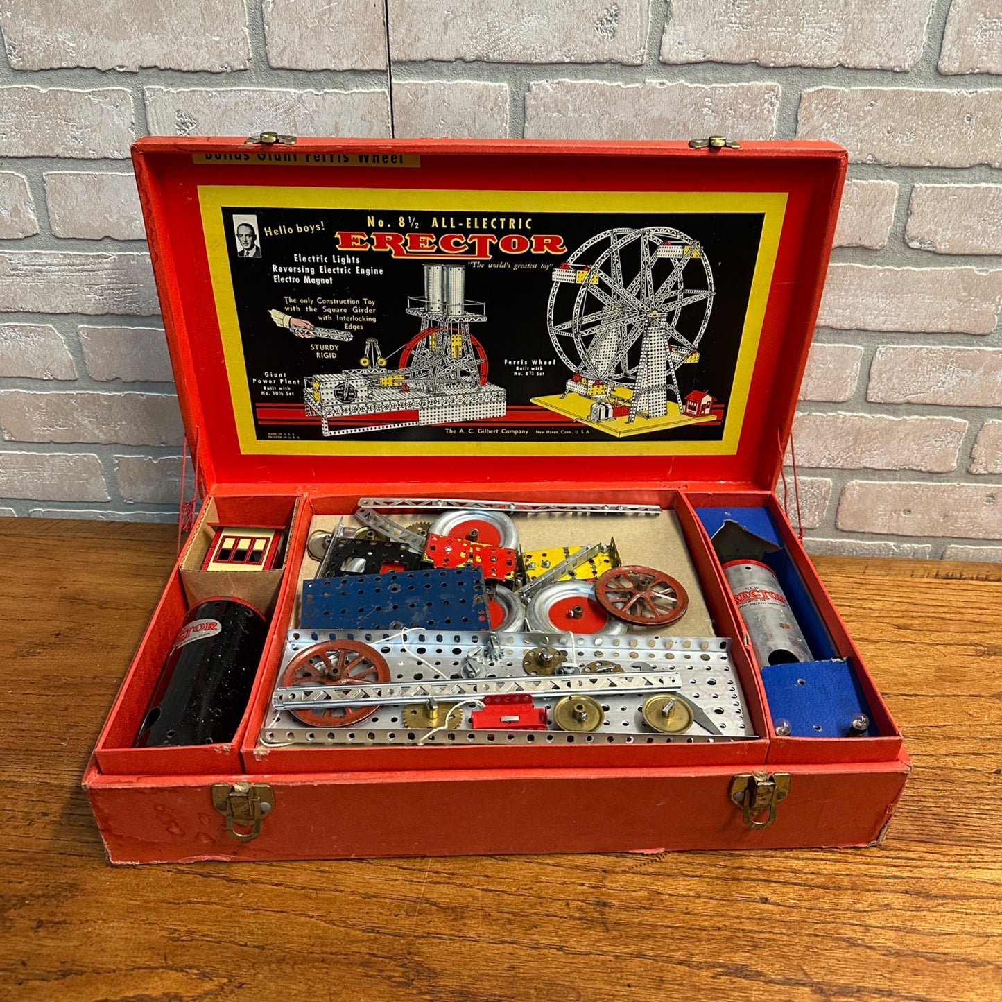 Vintage AC Gilbert Co Erector Set #10-1/2 Power Plant Amusement Park Set