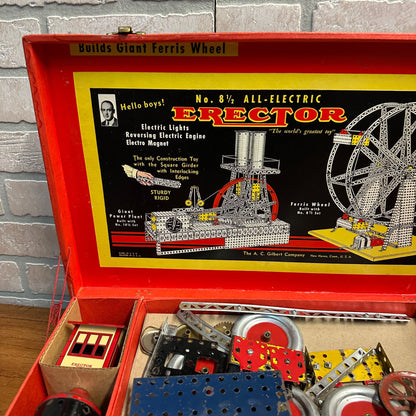 Vintage AC Gilbert Co Erector Set #10-1/2 Power Plant Amusement Park Set