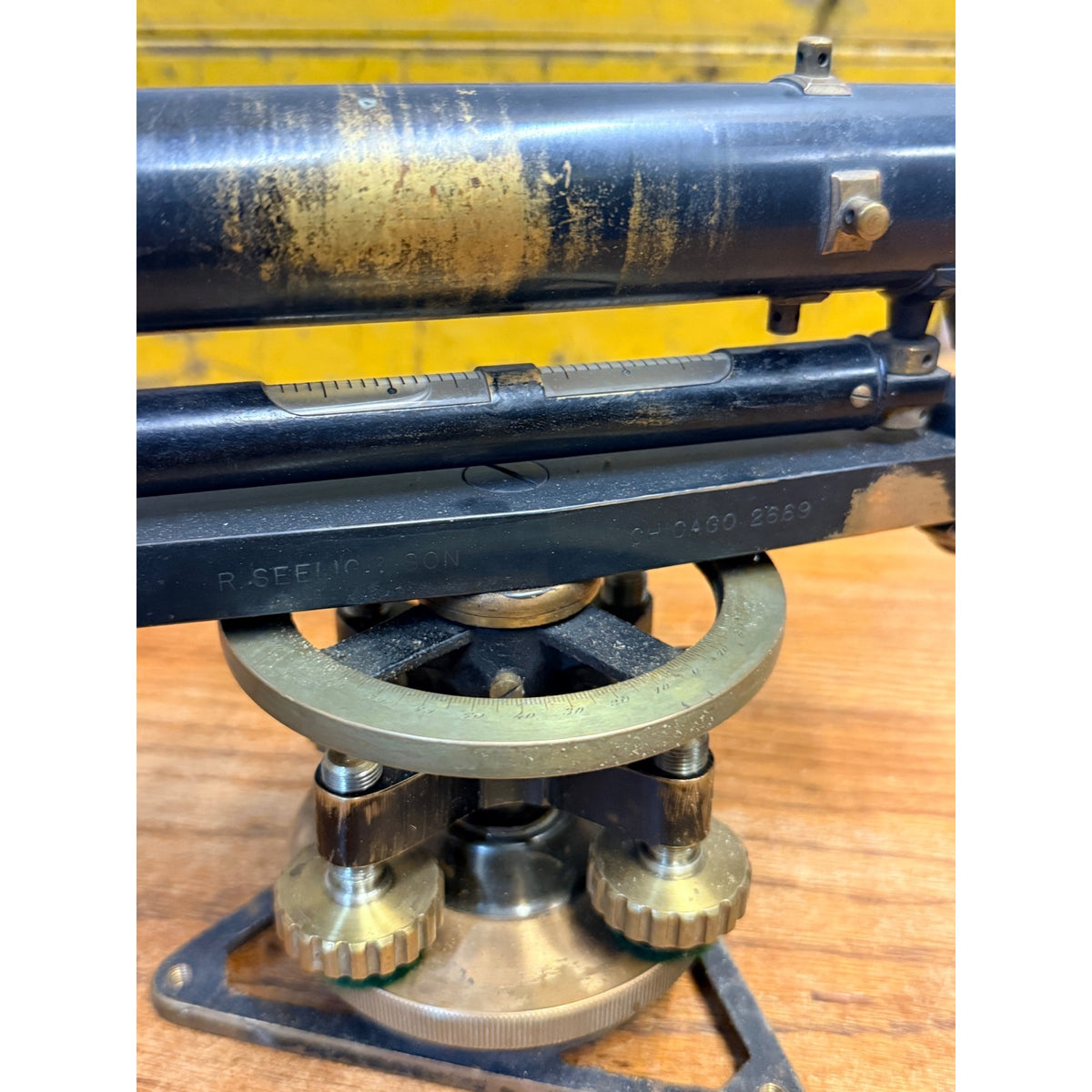 Antique R Seelig & Son Chicago Surveyor Transit Level No 2669 w Original Case