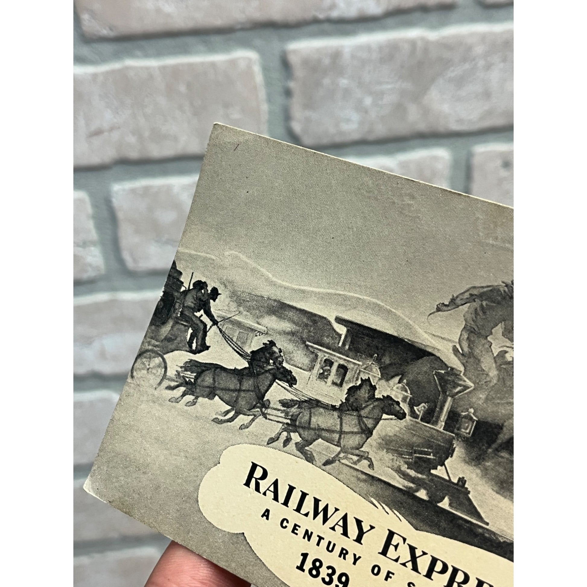 Vintage Postcard Railway Express 1839 - 1939 Carl Burger "A Century of Service"