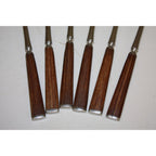 Vintage 1960s MCM Dansk Stainless Soup Spoons 6pc Teak Handles Jens Quistgaard