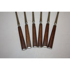 Vintage 1960s MCM Dansk Stainless Soup Spoons 6pc Teak Handles Jens Quistgaard