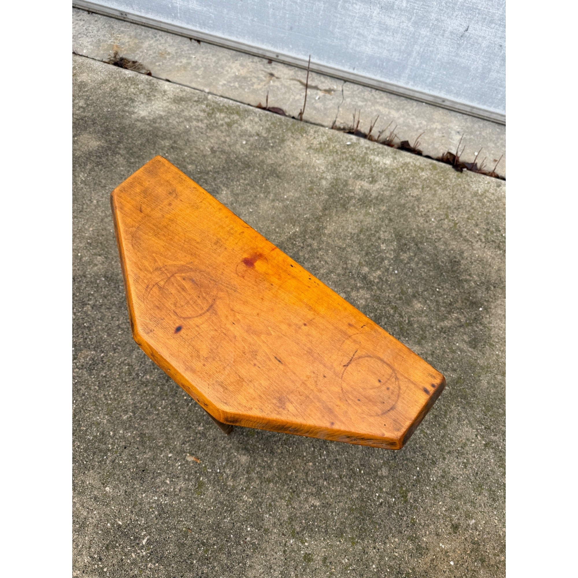 Vintage Small Wall Plant Stand End Table Rustic Decor