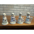 Vtg 1982 Lefton Birthday Girl Figurines 4-7 The Christopher Collection Set of 4
