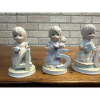Vtg 1982 Lefton Birthday Girl Figurines 4-7 The Christopher Collection Set of 4