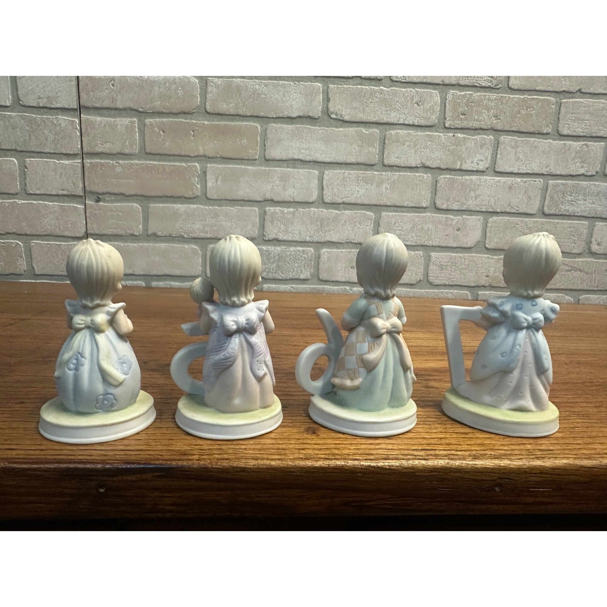Vtg 1982 Lefton Birthday Girl Figurines 4-7 The Christopher Collection Set of 4