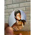 Vintage 1980s Michael Jackson Photo Pin Button Pinback 2-1/4" Diameter