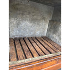 Antique Oak Commercial Ice Box 3-Door Fridge Grocery Store