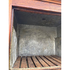 Antique Oak Commercial Ice Box 3-Door Fridge Grocery Store