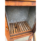 Antique Oak Commercial Ice Box 3-Door Fridge Grocery Store