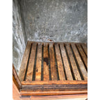 Antique Oak Commercial Ice Box 3-Door Fridge Grocery Store