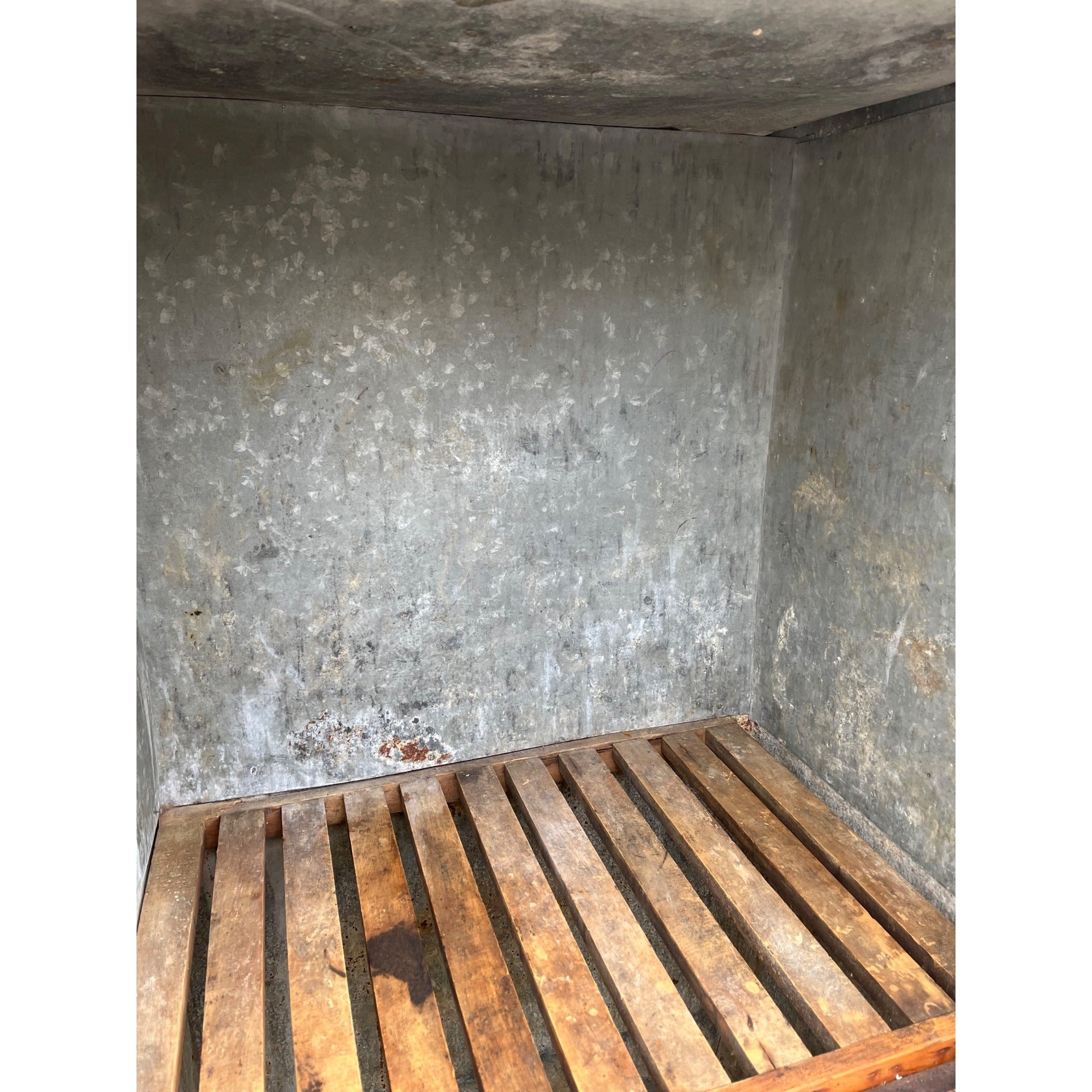 Antique Oak Commercial Ice Box 3-Door Fridge Grocery Store