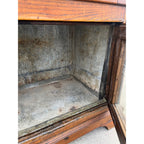 Antique Oak Commercial Ice Box 3-Door Fridge Grocery Store