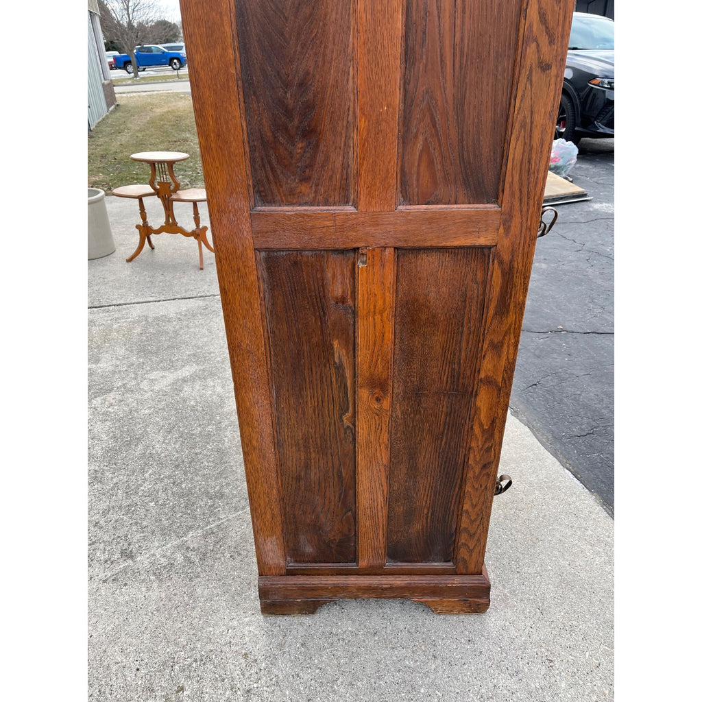 Antique Oak Commercial Ice Box 3-Door Fridge Grocery Store