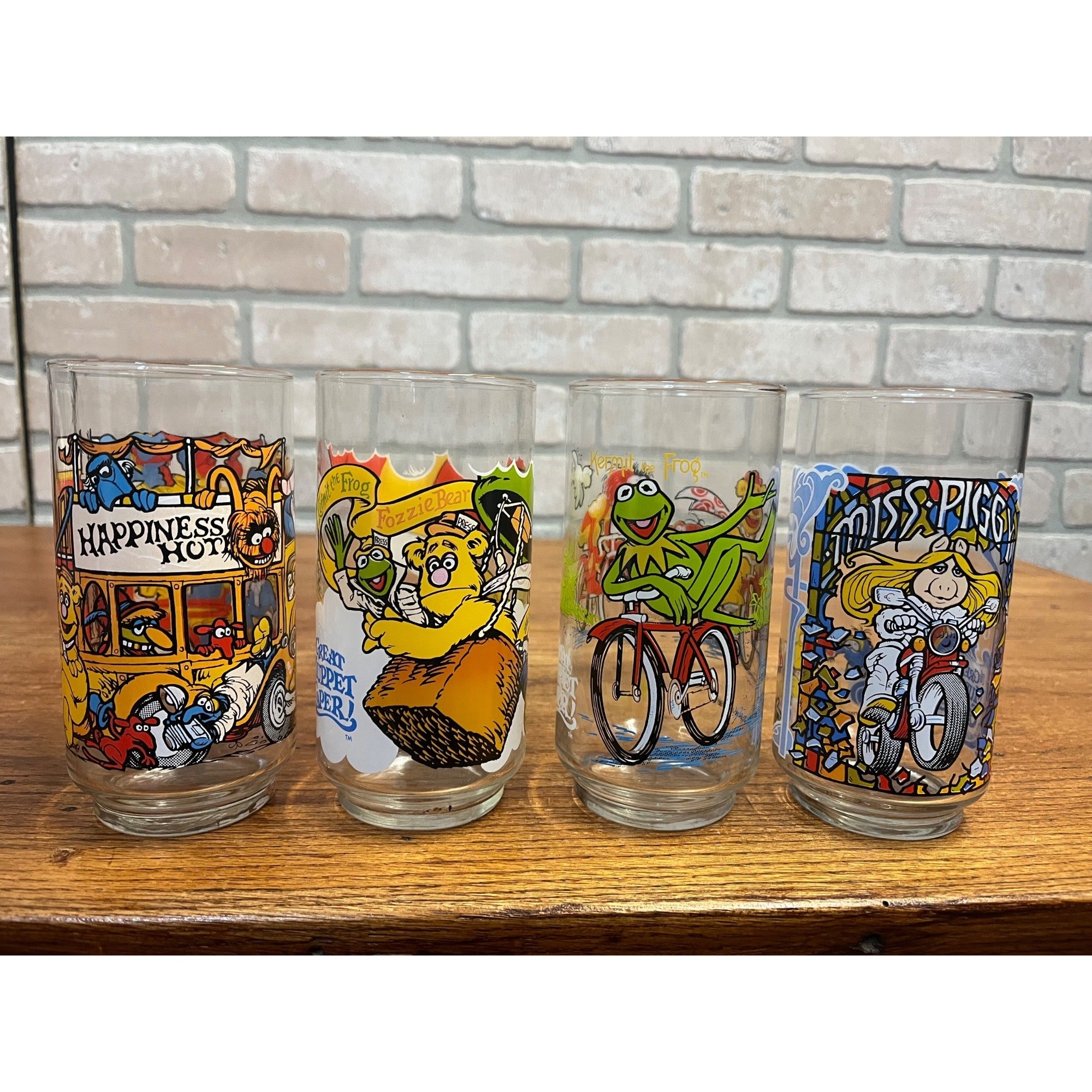 Vintage 1981 McDonalds The Great Muppet Caper Glasses Complete Set of 4 Muppets
