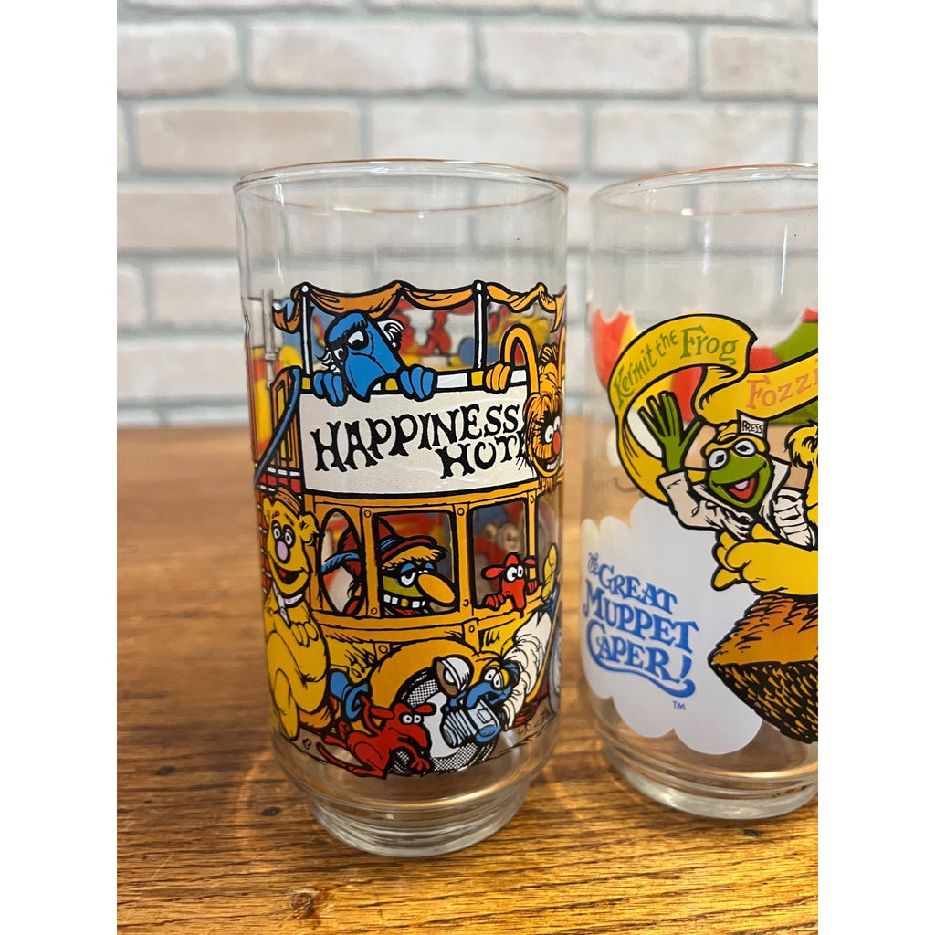 Vintage 1981 McDonalds The Great Muppet Caper Glasses Complete Set of 4 Muppets