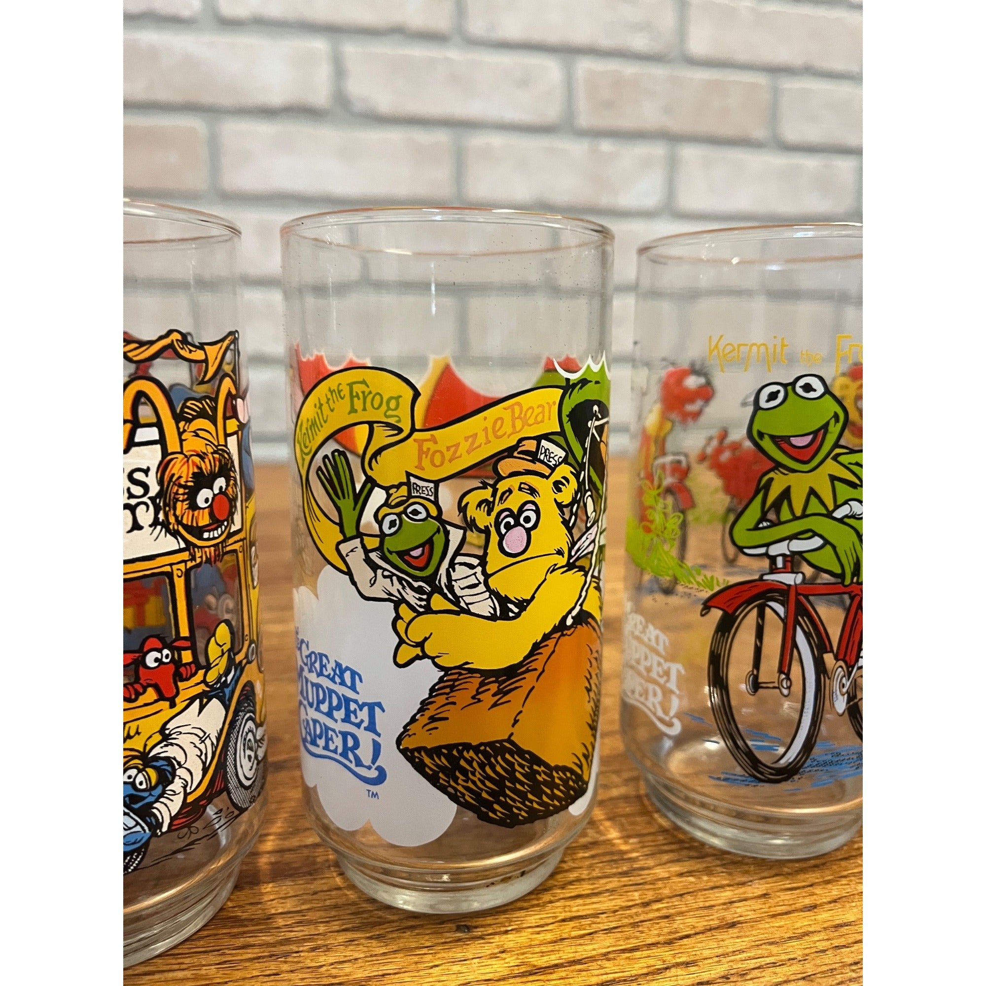 Vintage 1981 McDonalds The Great Muppet Caper Glasses Complete Set of 4 Muppets
